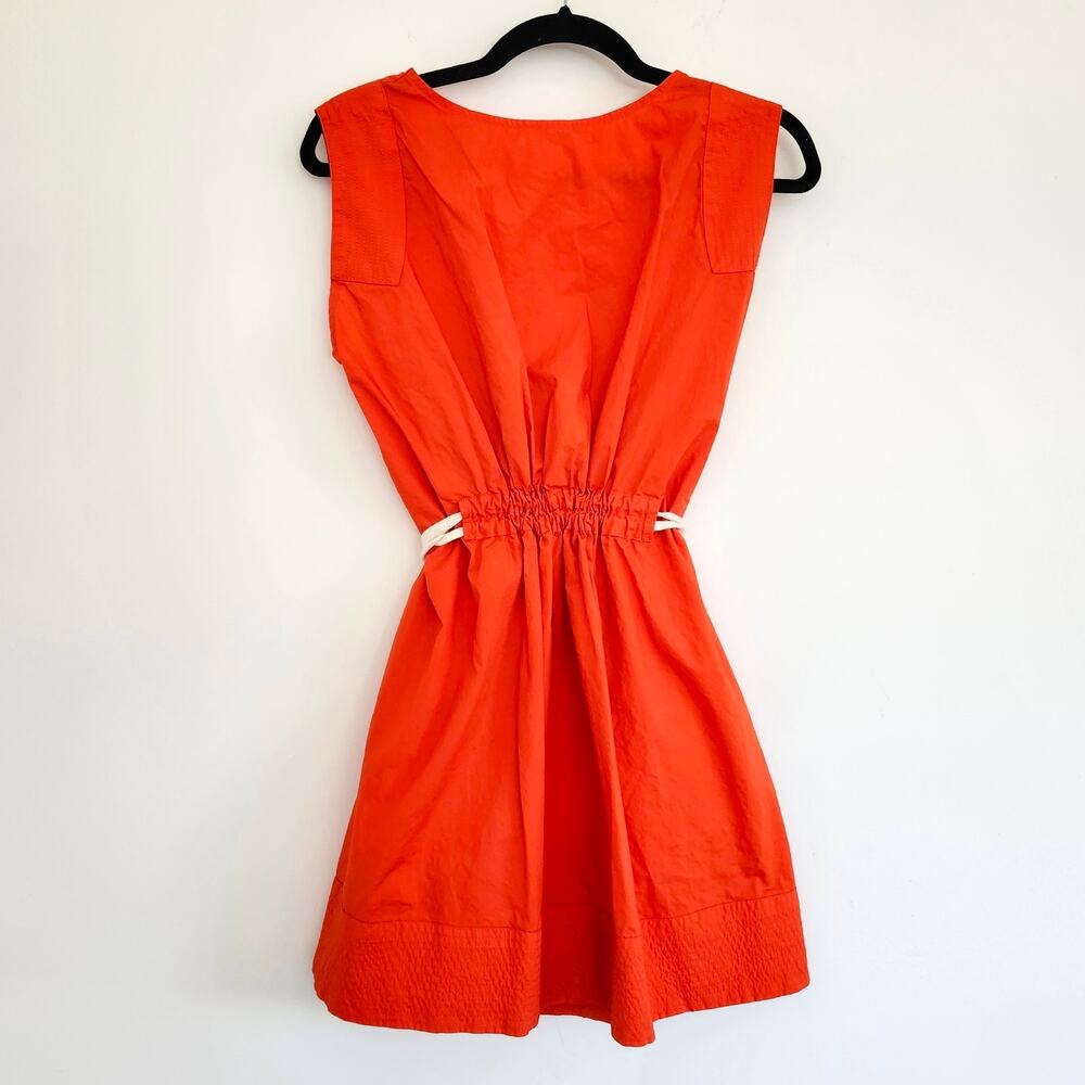 NWOT Banana Republic Cotton Poplin Cinch-Waist Mini Dress Sz XXS - Picture 3 of 9